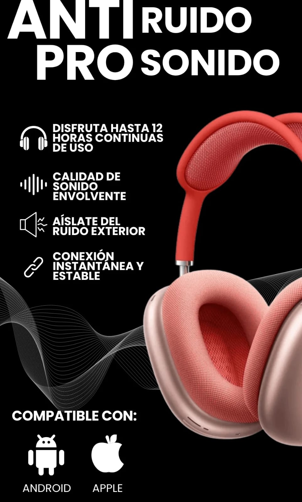 Airpods Pro Max Bluetooth IMANTADOS!!